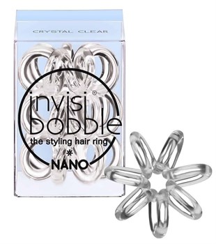 Invisibobble NANO Crystal Clear - мини-резинка для волос прозрачная (3 шт.) 332848635 - фото 4550