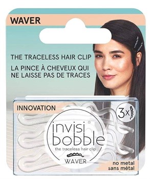 Invisibobble WAVER Crystal Clear - Заколка прозрачная с подвесом (3 шт.) 332863384 - фото 4643