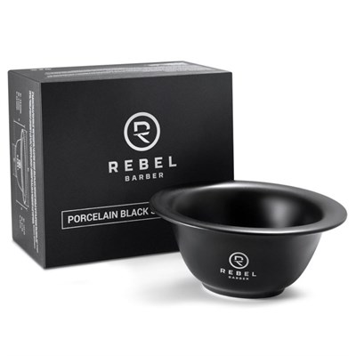 Фарфоровая чаша для бритья Rebel Barber Black Matt Shaving Bowl 2680 - фото 6552