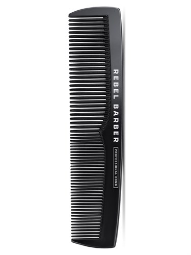 Премиальная мужская расческа Rebel Barber Men's Comb Total Black 2682 - фото 6554