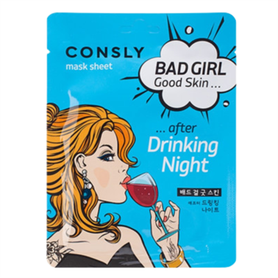 Consly Маска тканевая BAD GIRL Good Skin after Drinking Night 2826 - фото 6811