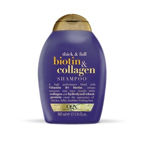 Шампунь для лишенных объема и тонких волос с биотином и коллагеном OGX Thick And Full Biotin And Collagen Shampoo 385 мл